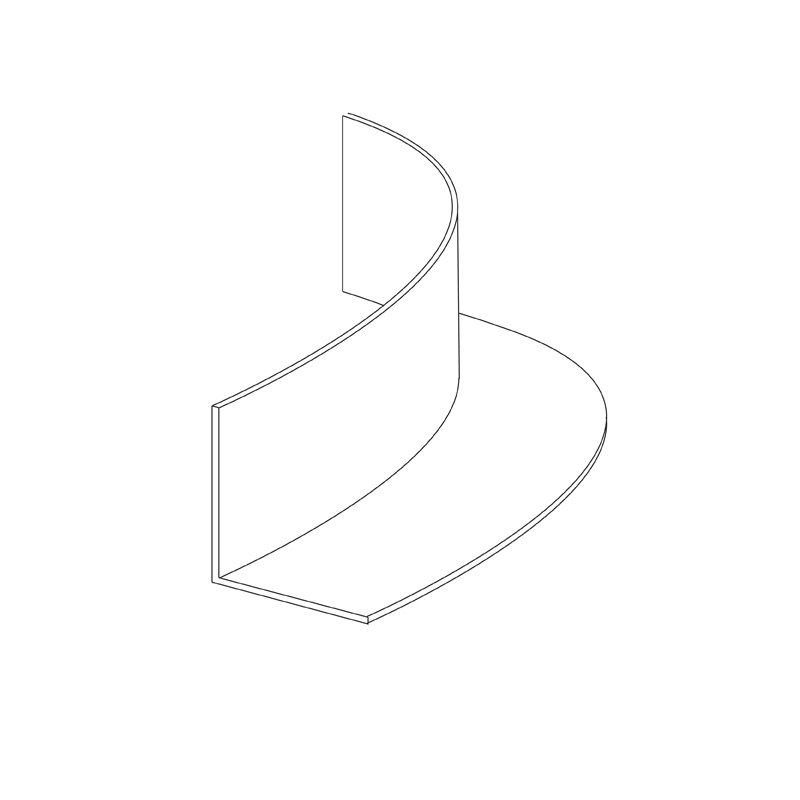 Aluminium Wall Angle 19 x 19mm Curved Trumark